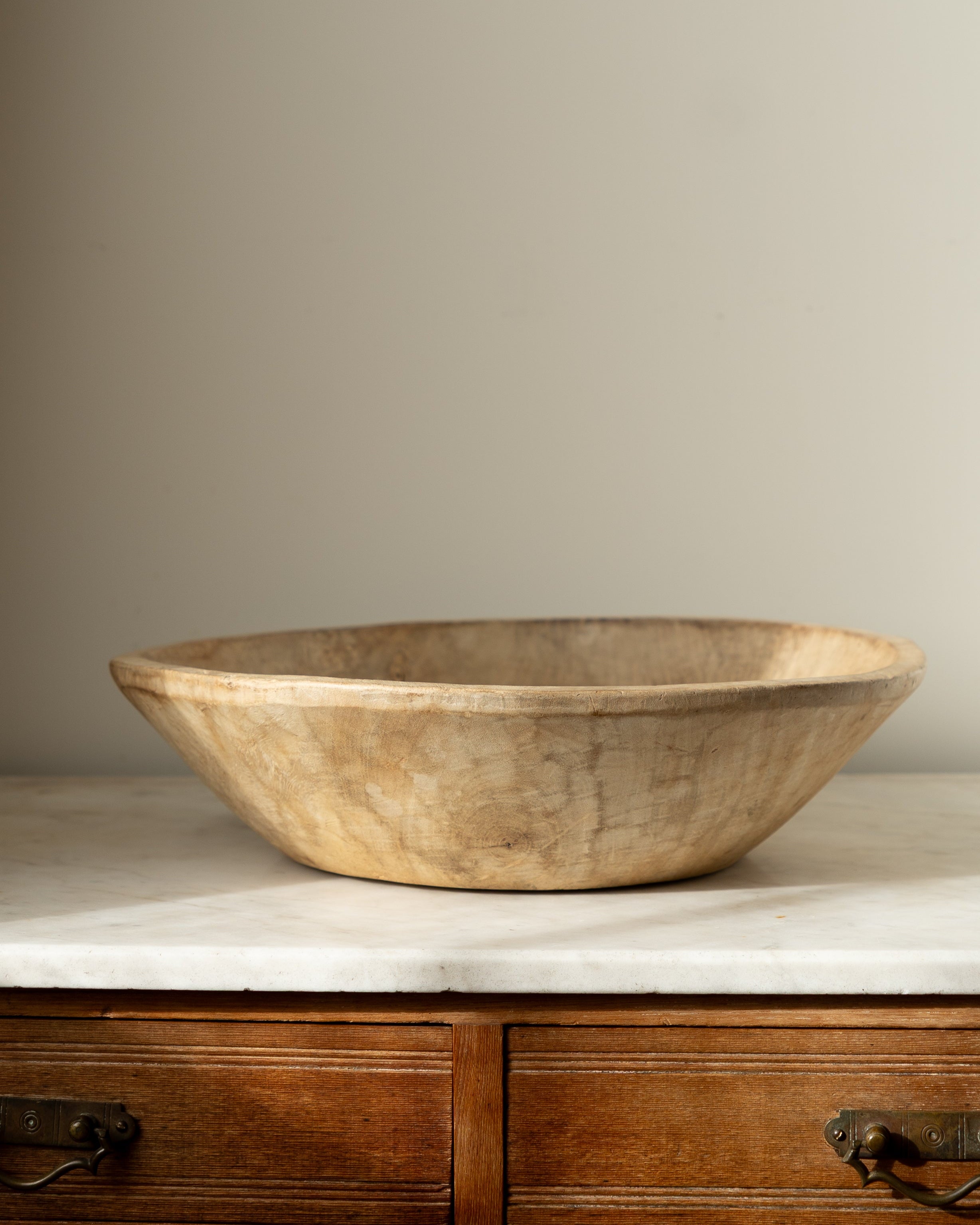 Antique Hand-Carved Dough Bowl