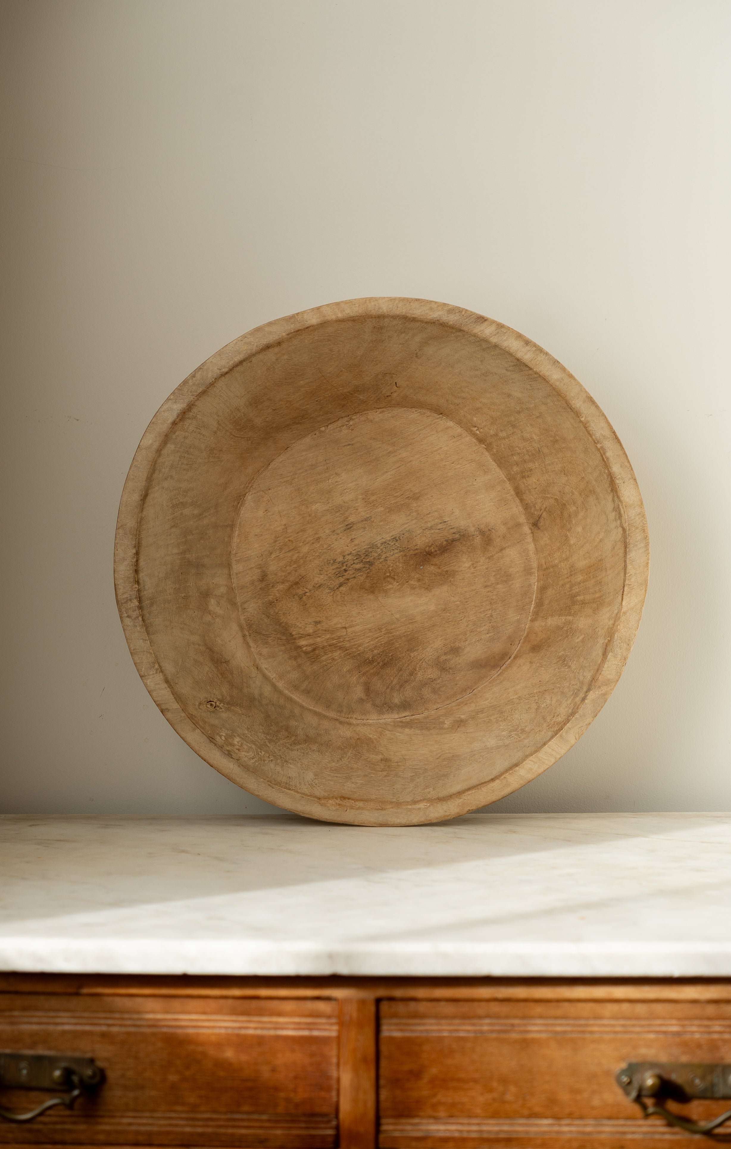 Antique Hand-Carved Dough Bowl