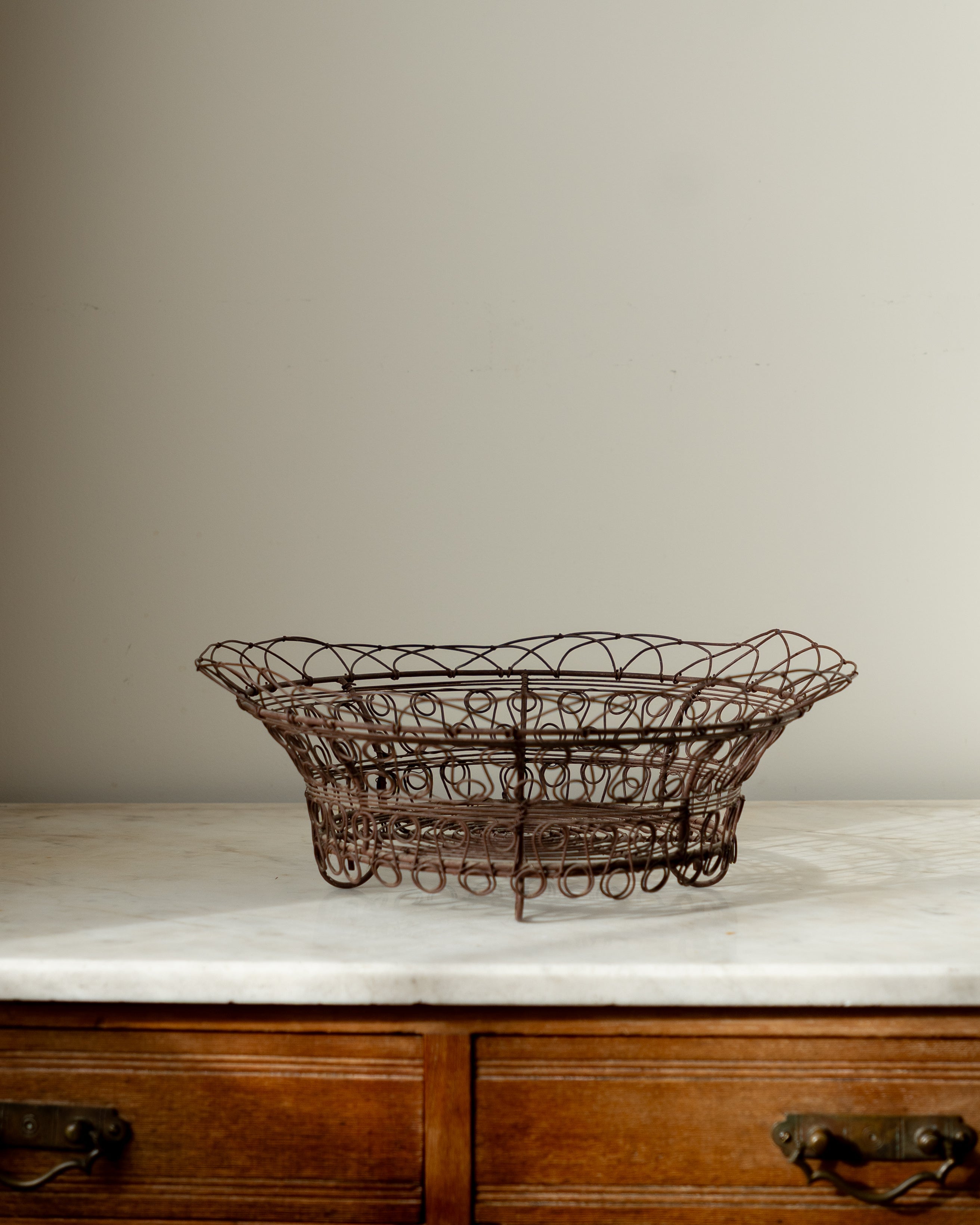 Antique French Wirework Basket