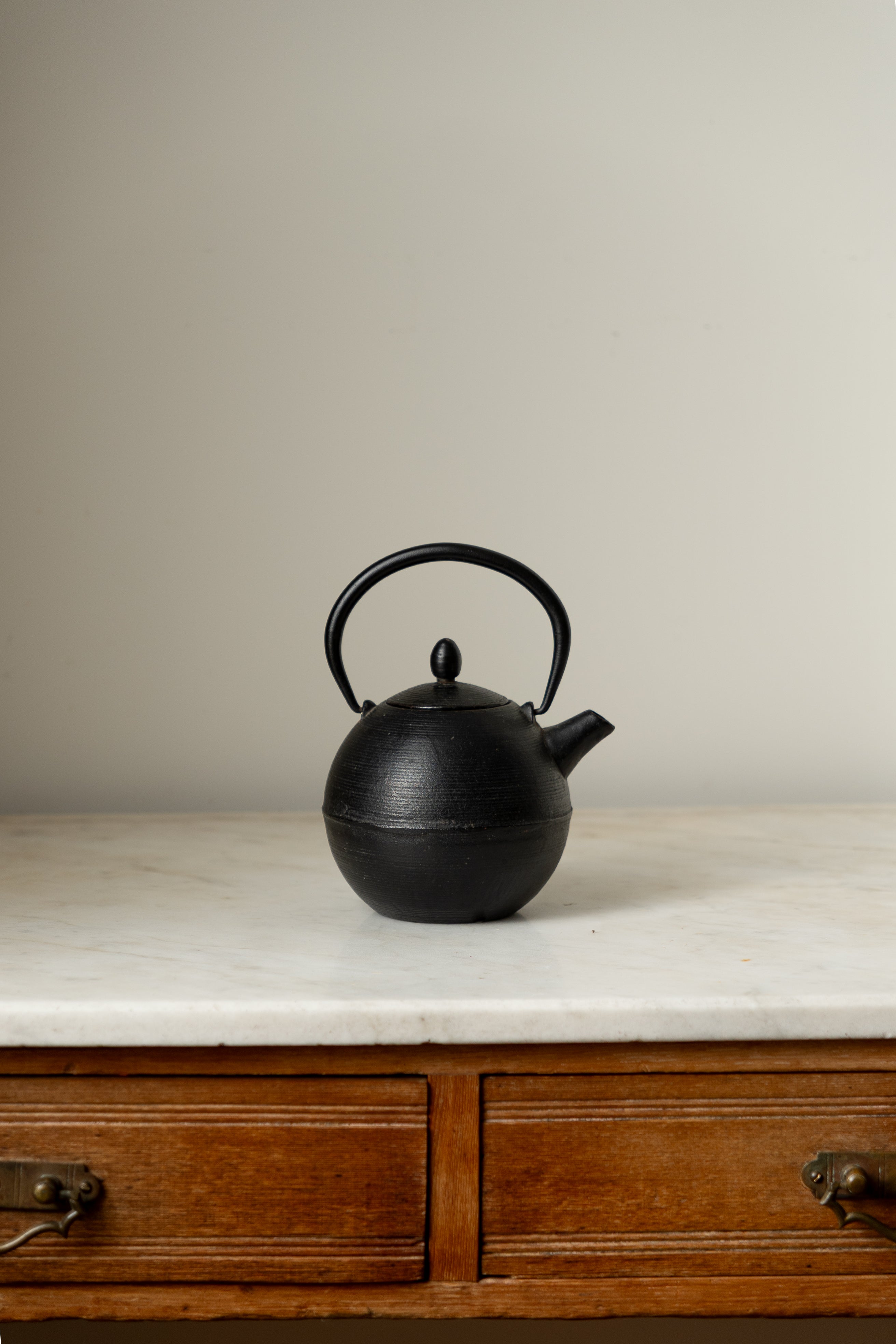 Vintage Japanese-inspired Black Teapot
